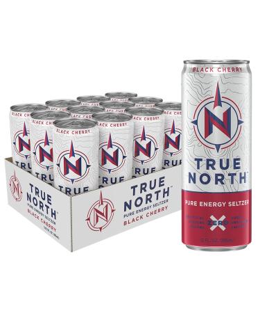 True North, Pure Energy Seltzer, Black Cherry, 12 Oz (Pack of 12)