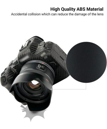 Canon RF 50mm f/1.8 STM Tulip Lens Hood | Reversible Shade for EOS R6 R5 RP R Camera | ES-65B Replacement | 43mm Filter & Cap Compatible - Buy Online on SooperMarket.com