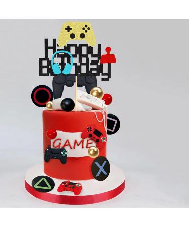 Arthsdite 1Pc Video Game Happy Birthday Cake Topper Video Game Cake Pick Game On Controllers GamePad Cake Decoration for Game Theme Baby Shower Kids Boys Girls Birthday Party Supplies - Buy Online on SooperMarket.com