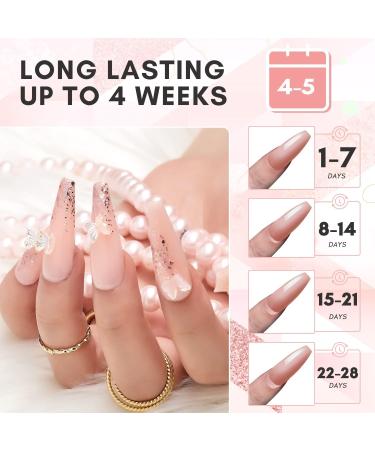 Makartt Poly Nail Gel 50ml Nude Extend Gel for Nails Trending Builder Nail Gel Stylish French Press Nail Extension Gel Manicure Fall Hard Gel for Nails Pink - Buy Online on SooperMarket.com