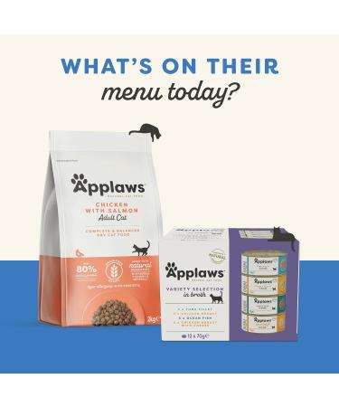 Applaws Natural Wet Adult Cat Food - Tuna Fillet & Salmon in Jelly 70g Can (Pack of 24) | Premium Cat Nutrition - Buy Online on SooperMarket.com