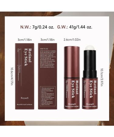 Retinol Eye Stick Retinol Eye Cream for Dark Circles and Puffiness Under Eye Cream Anti Aging Hydrates Moisturises Reduces Fine Lines Rejuvenates Skin 7g - Buy Online on SooperMarket.com