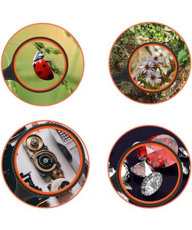 10x Magnifying Glass with Non-Slip Rubber Handle - Ideal for Seniors & Kids Perfect for Reading Books Maps Coins & Hobbies - 75mm Yellow - Buy Online on SooperMarket.com