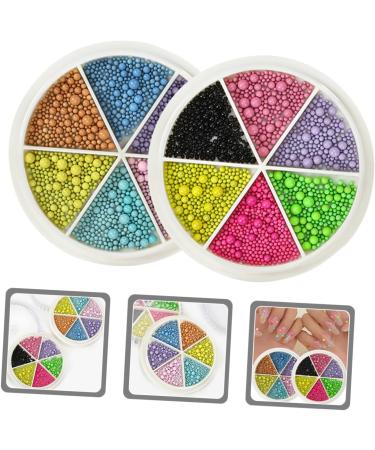 minkissy 2 Boxes Nail Art Macaron Colored Steel Balls Nail Decorations Accessories Mini Miss - Buy Online on SooperMarket.com