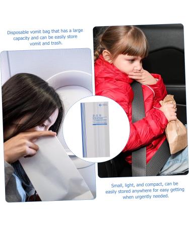 ULTECHNOVO 100pcs Car Trash Bag Disposable Vomit Bags - Motion Sickness & Emesis Bags for Kids - Buy Online on SooperMarket.com