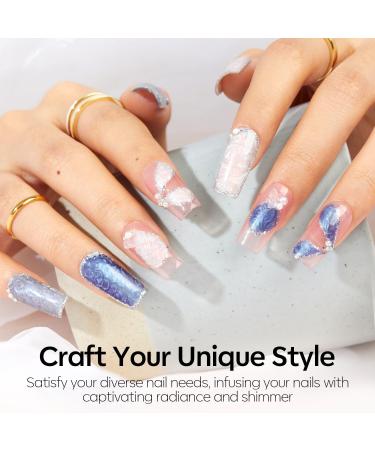Modelones Pearl Gel Nail Polish 15ML Pearl White Gel Polish Shimmer Mermaid Iridescent Pearlescent Nail Polish Soak Off U V LED Spring Gel Polish Swirl Shell Thread Effect DIY Manicure Gifts - Buy Online on SooperMarket.com