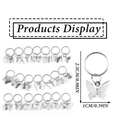 Naiska 20PCS Butterfly Hair Clips - Golden Hair Jewelry for Women - Braid Hair Cuffs Charms Rings - Silver Braid Clips - Dreadlock Accessories - Buy Online on SooperMarket.com