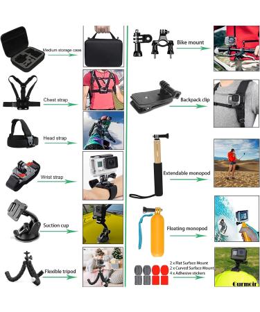 Action Camera Accessory Kit for GoPro, Insta360, DJI, AKASO - DT08 Bundle - Buy Online on SooperMarket.com
