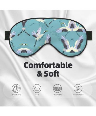 Flying Cranes Soft Sleep Eye Mask | Female Breathable Eye Patch for Travel & Relaxation - Shop Now - Buy Online on SooperMarket.com
