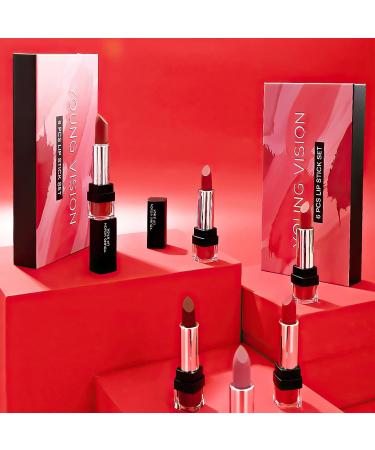 MIELIKKI 6 Colors Velvet Matte Lipstick Set - Long Lasting, Waterproof & Highly Pigmented | Soft Nude Lipsticks - Non-Stick Cup | Ideal Beauty Cosmetics Gift for Mothers Day - Buy Online on SooperMarket.com