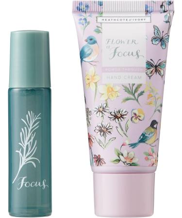 Heathcote & Ivory Flower of Focus Supercharge Duo | 30ml Hand Cream & 10ml Perfume Gel | Cruelty Free & Vegan Friendly | Travel Friendly Sizes Gifts - Buy Online on SooperMarket.com