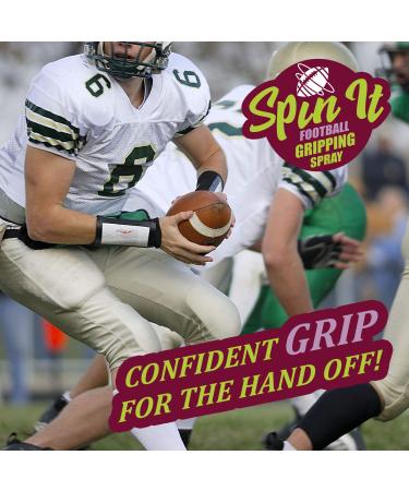Spin iT Football Grip Spray - Enhance Football Grip, Works with or without Gloves - Ideal for Training and Play - Improve Performance and Control - 2 oz - Buy Online on SooperMarket.com