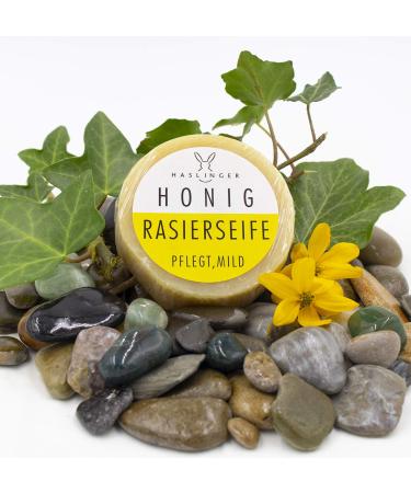 Haslinger Honey Shaving Soap 60gr - Luxurious Natural Shaving Product | International Shipping Available - Buy Online on SooperMarket.com