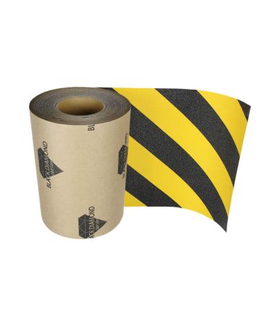 Black Diamond Skateboard Longboard Grip Tape ROLL 10 in x 60' Caution Stripe Griptape Deck