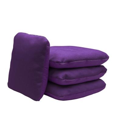 GoSports Tournament Cornhole Bags - Dual Sided Stop & Slide Bean Bags Purple