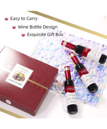 DAGEDA 6-Piece Wine Lip Tint Set | Long-Lasting Waterproof Matte Lipstick Stain | 6 Velvety Liquid Colors | Non-Stick Cup Makeup Gift Kit for Women (Color B) - Buy Online on SooperMarket.com