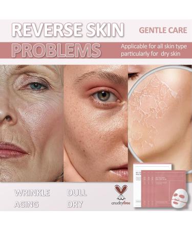 Collagen Face Mask Overnight Face Mask Set - Korean Skincare Collagen Mask Sheet Mask - Fights Wrinkles Glow & Rejuvenating Skin Face Masks Skincare Anti Aging Face Mask (4) - Buy Online on SooperMarket.com