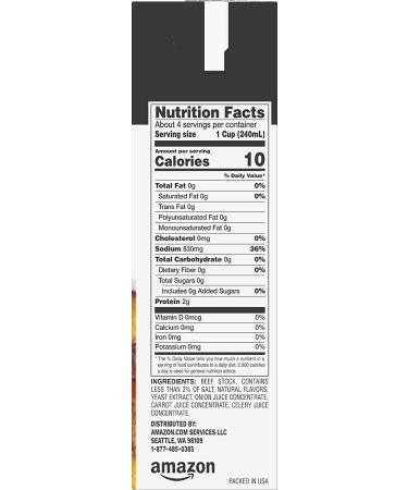 Happy Belly Beef Broth - 32 Ounce | Amazon Brand - Buy Online on SooperMarket.com