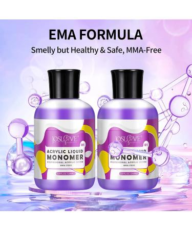 JOSLOVE Acrylic Nail Liquid Monomer 2x5oz - Professional MMA-Free Formula for Nail Kit & Extension | Acrylic Powder System - Buy Online on SooperMarket.com