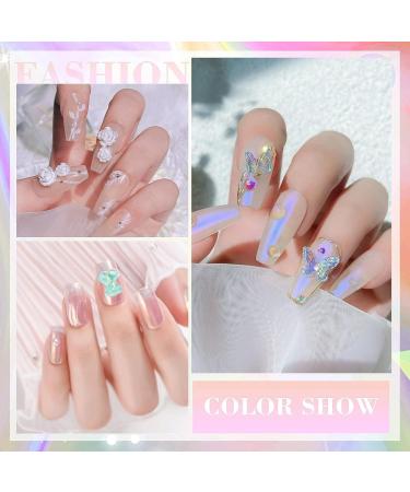 3D Nail Charms 2 Boxes Multi-Shape Aurora Bow Butterfly Bear Flower Nail Art Charms Nail Pearls Rhinestones Gems Nail Art Chains for Nail Art Decoration DIY Crafts (C) - Buy Online on SooperMarket.com