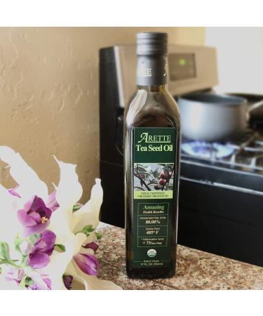 Arette Organic Tea Seed Oil (USDA Certified) Extra Virgin  No Flavor  Extra Light  Cold Pressed 17 Ounces (500 Milliliter) - Buy Online on SooperMarket.com