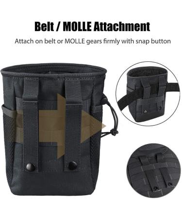LIVANS Tactical Molle Dump Pouch - Magazine Recovery & Ammo Bag for Airsoft & Hunting - Black - Buy Online on SooperMarket.com