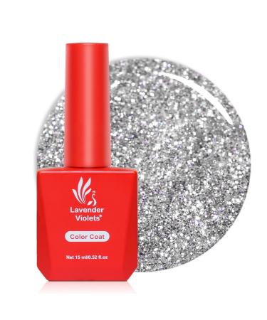 Lavender Violets 15ml Gel Nail Polish Star Shine Platinum Silver Dream Bell UV LED Soak Off Nail Lamp Curing Manicure Pedicure Larger Content Salon Quality Diamond Crystal A0391