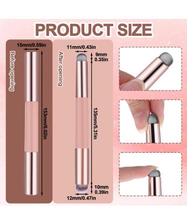 2Pcs Double Head Silicone Lip Brush Kit - Reusable Lip Applicator for Lipstick Gloss & Masks | Elastic Design & Cap Included | International Shipping - Buy Online on SooperMarket.com