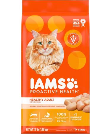 IAMS Proactive Health Minichunks Dog Food Dry Adult Chicken & Whole Grains Recipe 3.18kg (7LB) Bag & Proactive Health Healthy Adult Dry Cat Food with Chicken 1.59kg Bag 3.18 kg (Pack of 1) Mini Chunks + Cat Food 1.59kg Bag - Buy Online on SooperMarket.com