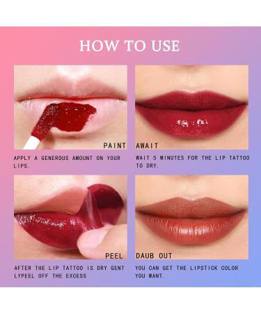 Long Lasting Waterproof Peel Off Lip Stain | Matte Finish Non-Stick Lip Tint for Women - Romance #05 - Buy Online on SooperMarket.com