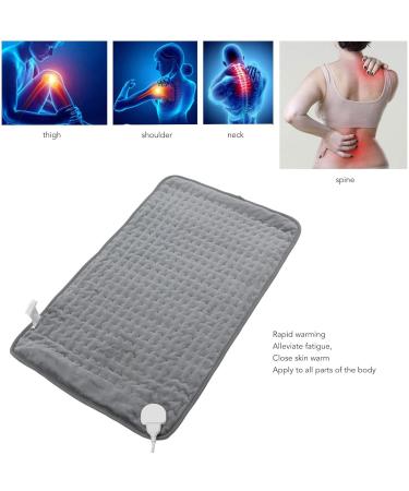 Plplaaoo Electric Heating Blanket - 6 Heat Settings for Cramps & Pain Relief | Underbed Thermal Blanket | Gray - Perfect for Winter - Buy Online on SooperMarket.com