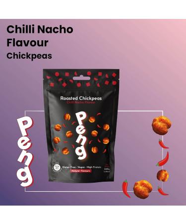 Peng Roasted Chickpeas Snack (110g) - Spicy Chilli Nacho Flavor | Healthy Plant-Based Protein Snack - Buy Online on SooperMarket.com