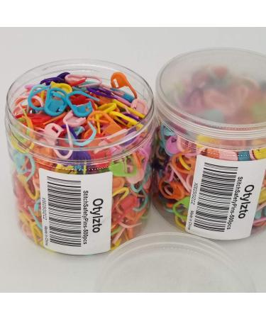 500pcs Assorted Colors Safety Pins & Locking Stitch Markers Set for Knitting and Crochet - Buy Online on SooperMarket.com