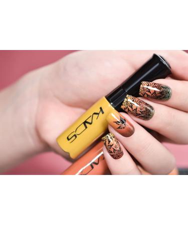 4 Colors Nail Polish Set Stamping Polish Detailed Painting Plastic Bottle Colourful Pigment Nail Art DIY Manicure Design Drawing Tool 10ml (4P-11) - Buy Online on SooperMarket.com