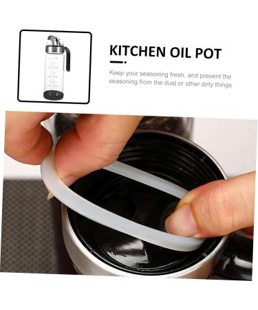 Alipis Automatic Opening and Closing Oiler Glass Oil Pot Glass Dispenser Clear Container Oil Bottle Soy Sauce Bottle Kitchen Oil Pot Soy Sauce Container Stainless Steel Pp Soy Sauce Rack - Buy Online on SooperMarket.com