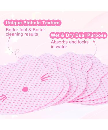 MEKK Lint Free Nail Wipes - 400PCS Cat Shape Remover Pads for Nail Polish & Lash Extensions | Super Absorbent Non-Woven Fabric - Pink - Buy Online on SooperMarket.com
