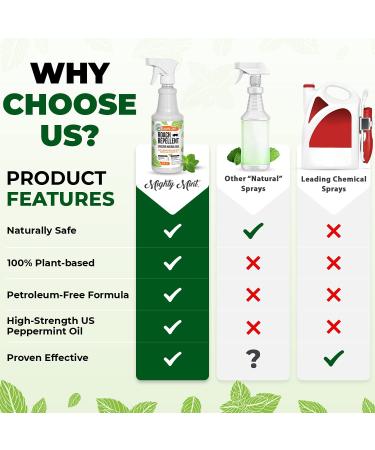 Mighty Mint 16oz Natural Peppermint Oil Spray - Cockroach Repellent - Buy Online on SooperMarket.com
