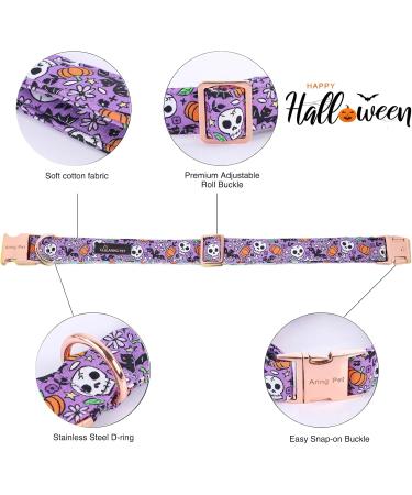 Shop Aring Pet Halloween Dog Collar - Cute Pumpkin Design | Fly Cotton Skull & Bat Straps for Small to Large Dogs - Buy Online on SooperMarket.com