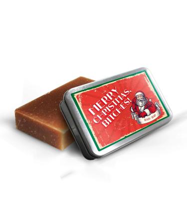 Gears Out Merry Christmas Btches Bath Bar - Funny Santa Soap | Novelty Chocolate Bath Soap for Women - Handcrafted in the USA - Buy Online on SooperMarket.com