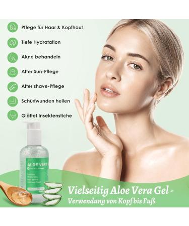 100% Pure Aloe Vera Gel - 280ml Natural Moisturizer for Face Body & Hair | Soothing After Sun Lotion for Dry Skin & Sunburn - Buy Online on SooperMarket.com