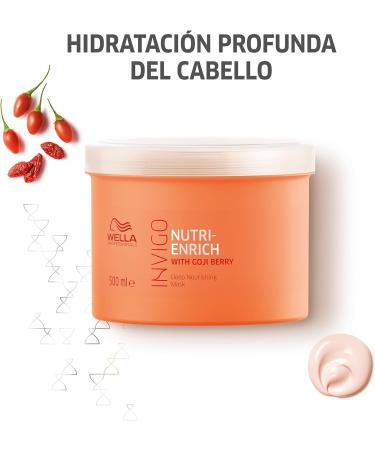 Wella Invigo Nutri-Enrich Deep Nourishing Hair Mask 500ml - Goji Berry Formula - Buy Online on SooperMarket.com