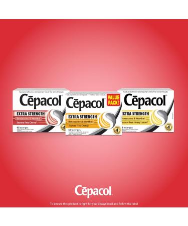 Cepacol Extra Strength Sucrose Free Orange Sore Throat Lozenges Value Pack 36 ct - Buy Online on SooperMarket.com