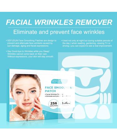 HXTMKT Forehead Wrinkle Patches Face Wrinkle Patches Reduce Wrinkles for Frown Forehead Crow Feet Eye Smile Line Face Mouth Corner Overnight Silicone Face Tape Anti Wrinkle Patch (256 ct) - Buy Online on SooperMarket.com