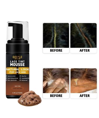 Lace Tint Melting Hair Mousse - Dark Brown | Wig Glue Set for Women Hair Wigs, Toupees, and Hairpieces - Buy Online on SooperMarket.com