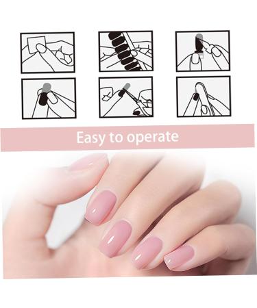 44PCS Gel Nail Stickers Light Colour Gel Nail Strips Long Lasting Nail Polish Strips Self Adhesive Sticker Nails Full Cover Nail Stickers for Women Girls - Buy Online on SooperMarket.com