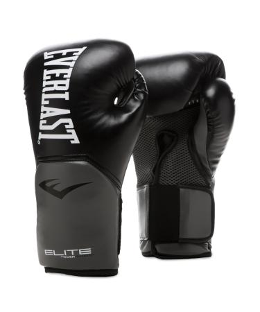 Everlast Unisex Adult Boxing Gloves Pro Style Elite Glove Gloves 12oz Black/Grey