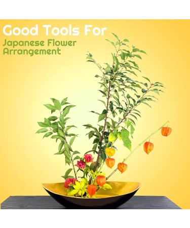 3-Piece Silver Japanese Flower Holder Set for Floral Arrangements and Plant Fixation - Buy Online on SooperMarket.com
