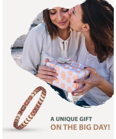EnerCoppeX Copper Ankle Bracelet for Women Magnetic Pure Solid 99.99% Copper Lymph Detox Anklet 3500 Gauss Effective Magnet (CAC-0001W) - Buy Online on SooperMarket.com