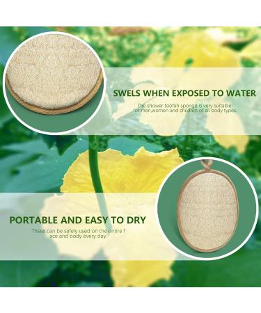 2 Pack Natural Loofah Body Scrubber | Eco-Friendly Exfoliating Shower Sponge for Women and Men - Buy Online on SooperMarket.com
