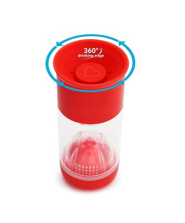 Munchkin Miracle 360 Fruit Infuser Sippy Cup | 14oz Toddler Cup - Red - Buy Online on SooperMarket.com